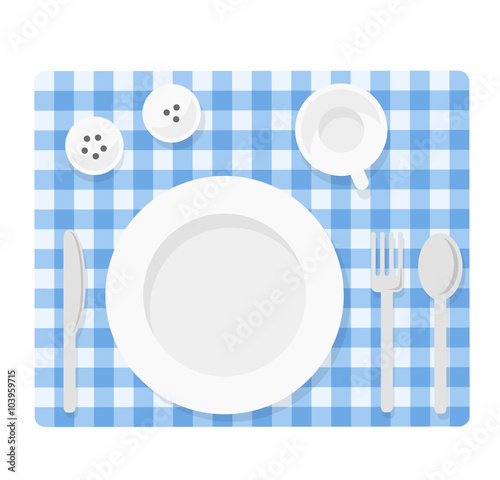 Empty tableware set