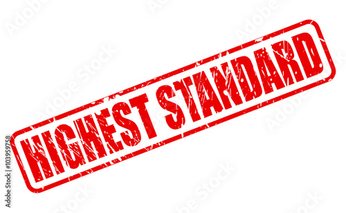 HIGHEST STANDARD red stamp text