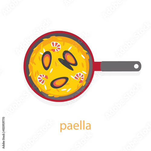 Paella with seafood