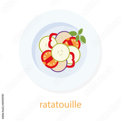 Ratatouille and basil