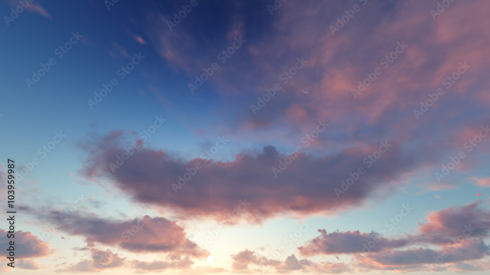 Cloudy blue sky abstract background, 3d illustration Cloudy blue sky abstract background, 3d illustration