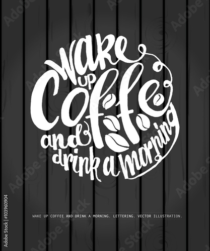 Chalkboard Poster Lettering Coffee
