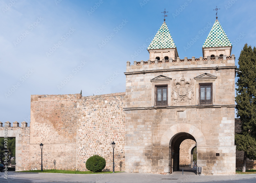 Puerta Bisagra in Toledo, Spain