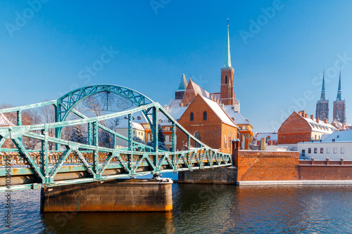 Wroclaw. Tumski bridge.