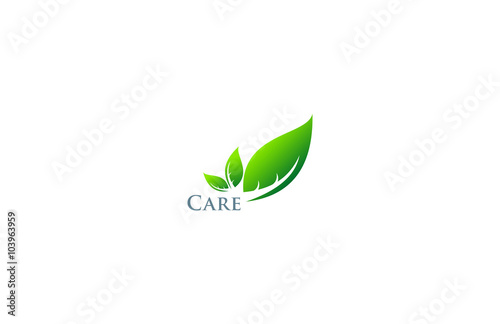 leaf eco green care beauty logo