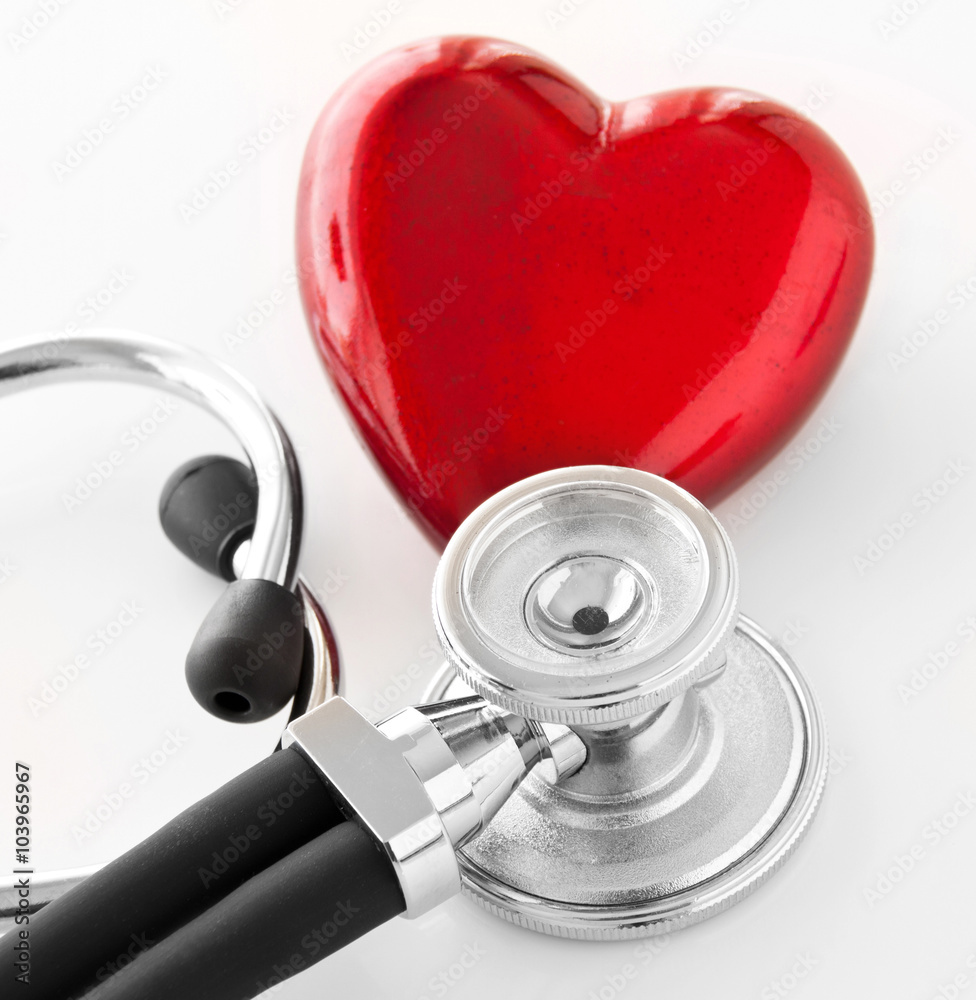 Heart and stethoscope Heart and stethoscope