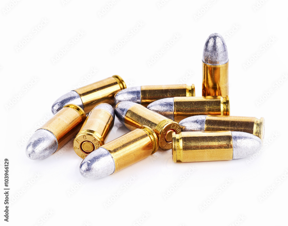 Bullet isolated on white background Bullet isolated on white background