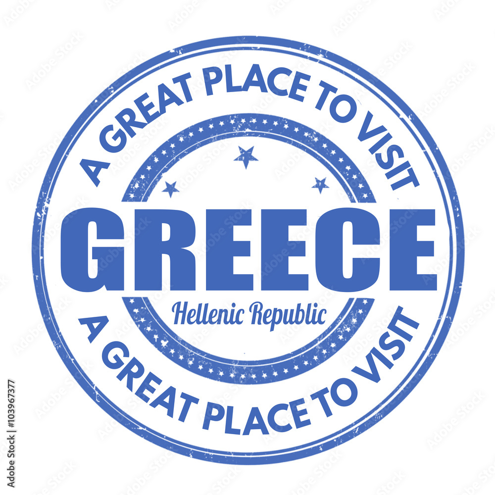 Greece  grunge stamp