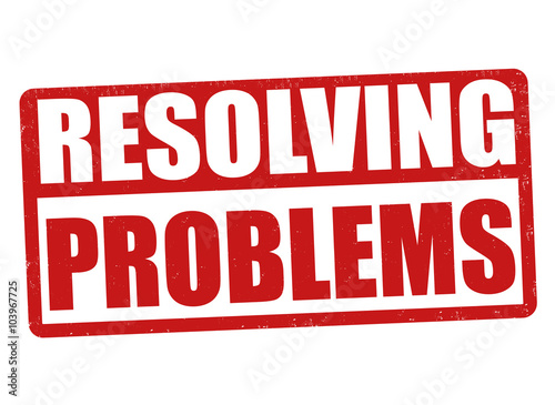 Resolving problems stamp