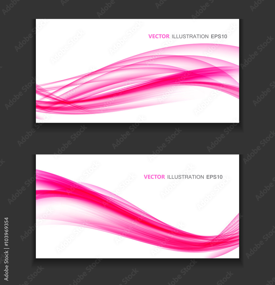 Abstract Colored Wave Card Background. Vector Illustration