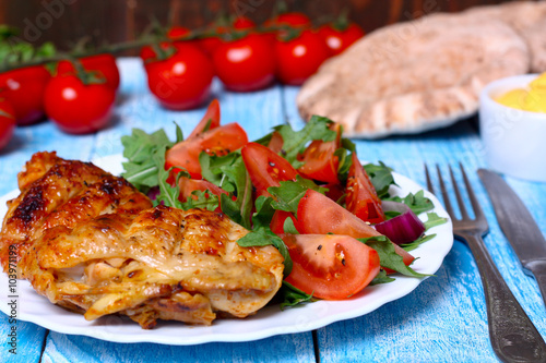 grilled chicken and tomato salad