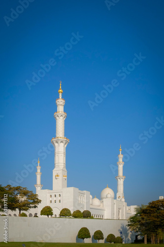 Famous Abu Dhabi Sheikh Zayed Mosque, UAE..