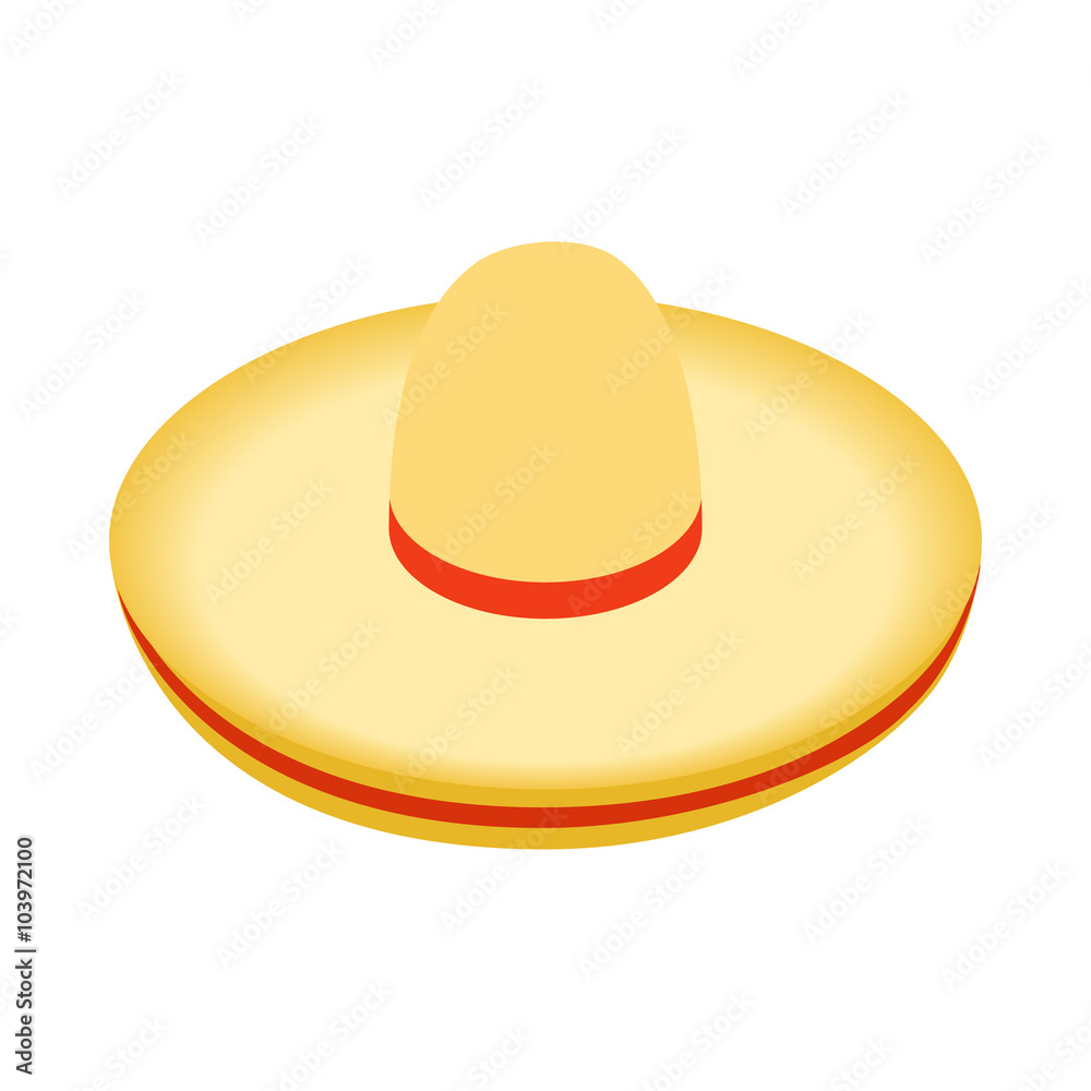 Sombrero icon, isometric 3d style Sombrero icon, isometric 3d style