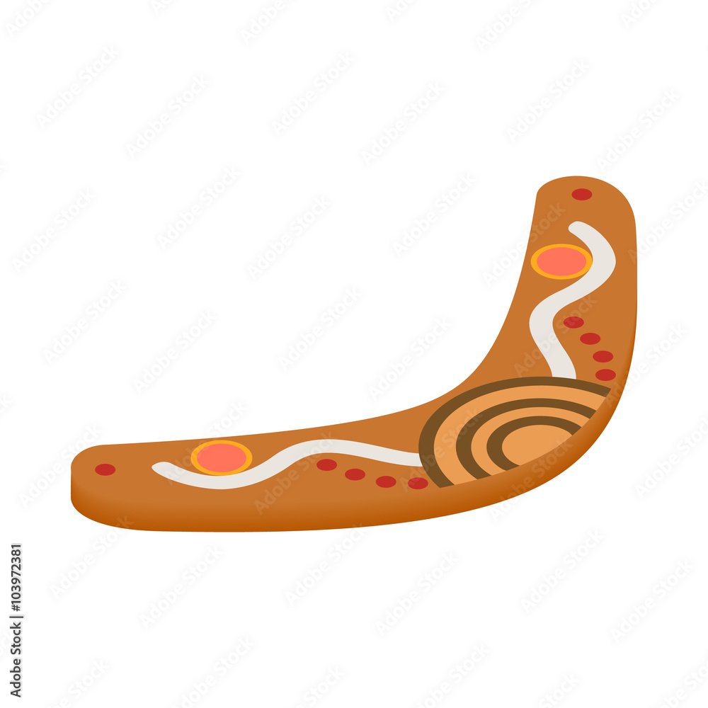 Boomerang icon, isometric 3d style Boomerang icon, isometric 3d style