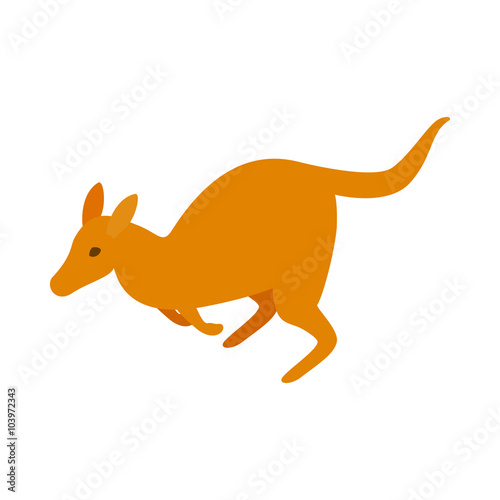 Australian kangaroo icon  isometric 3d style