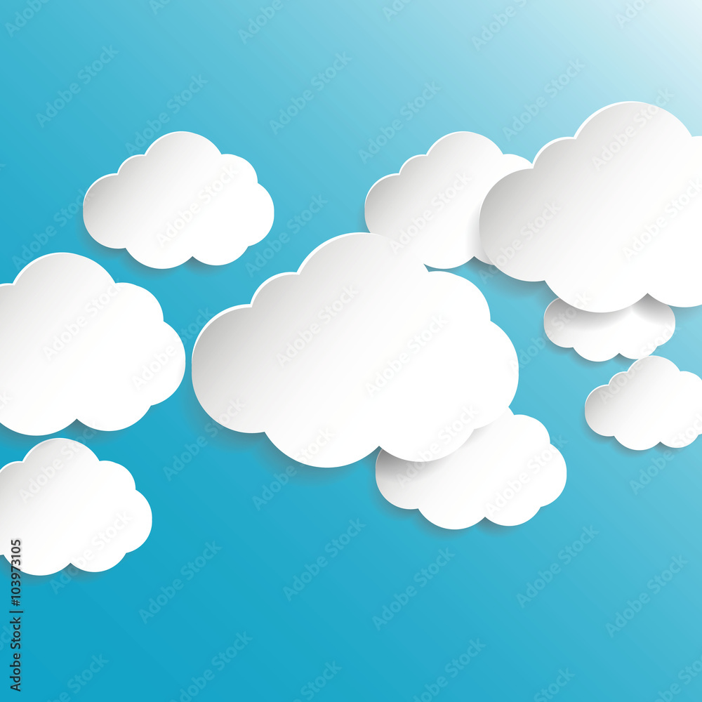 Abstract speech bubbles in the shape of clouds Abstract speech bubbles in the shape of clouds
