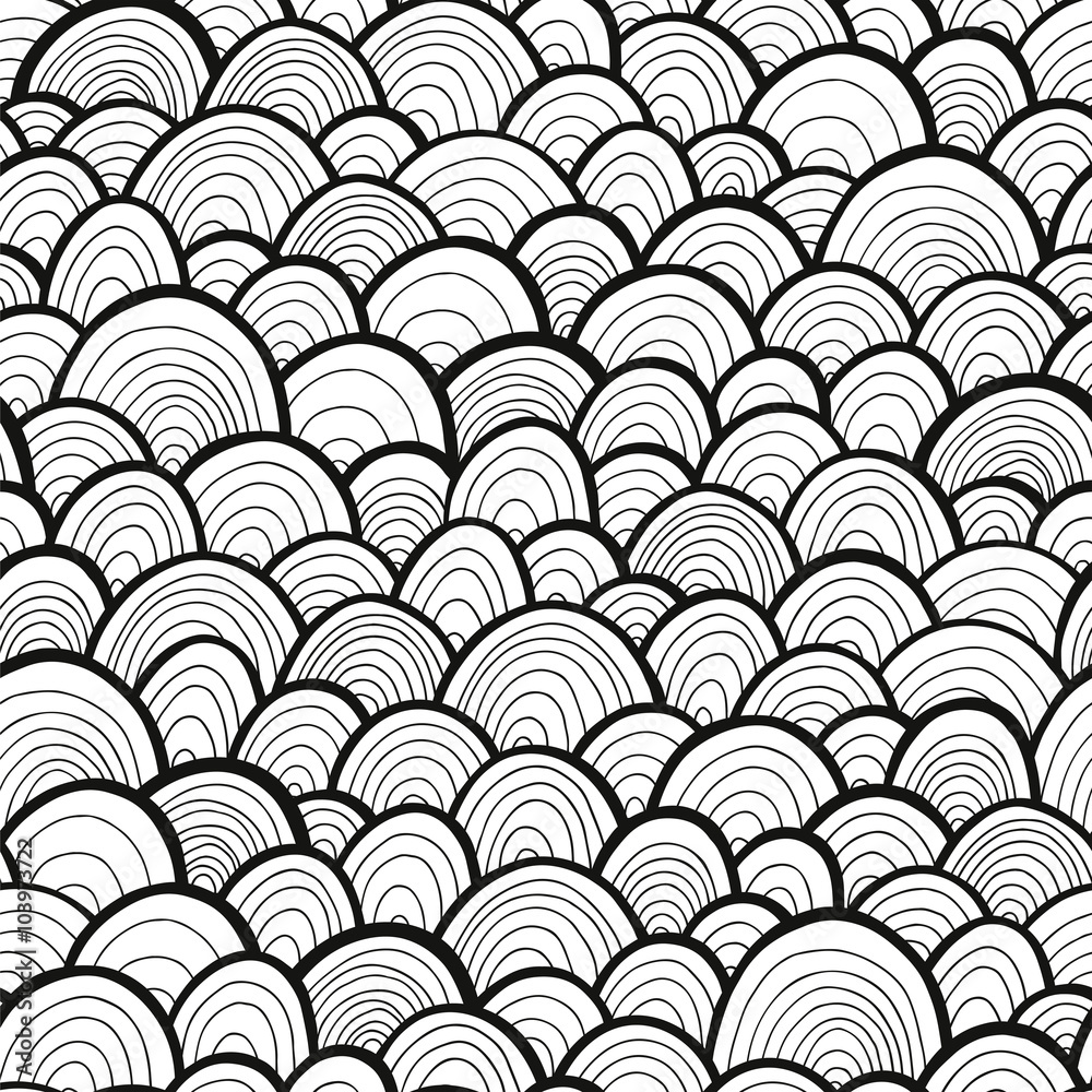 Abstract seamless pattern with hand drawn waves Abstract seamless pattern with hand drawn waves