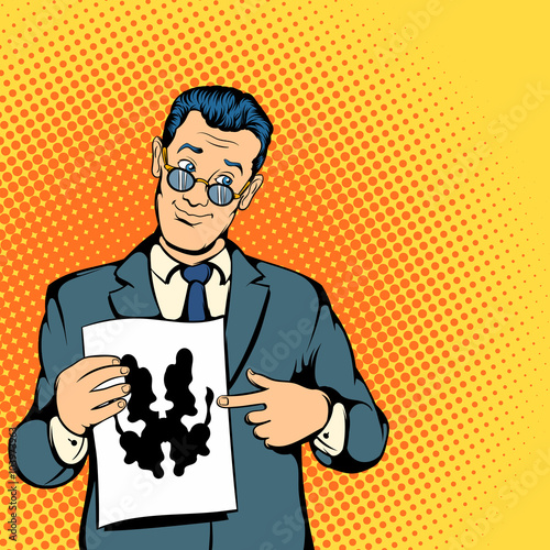 Psychologist concept, comics style