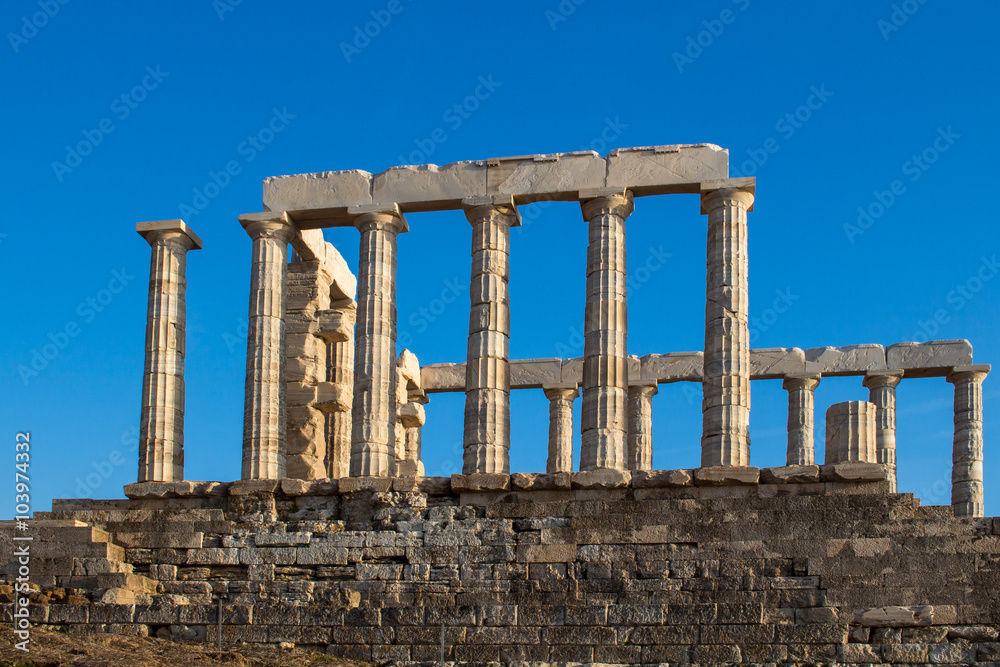 Fototapeta premium Ruins of Poseidon Temple, Greece