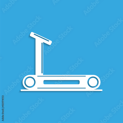 Treadmill. Symbol. Vector icon.