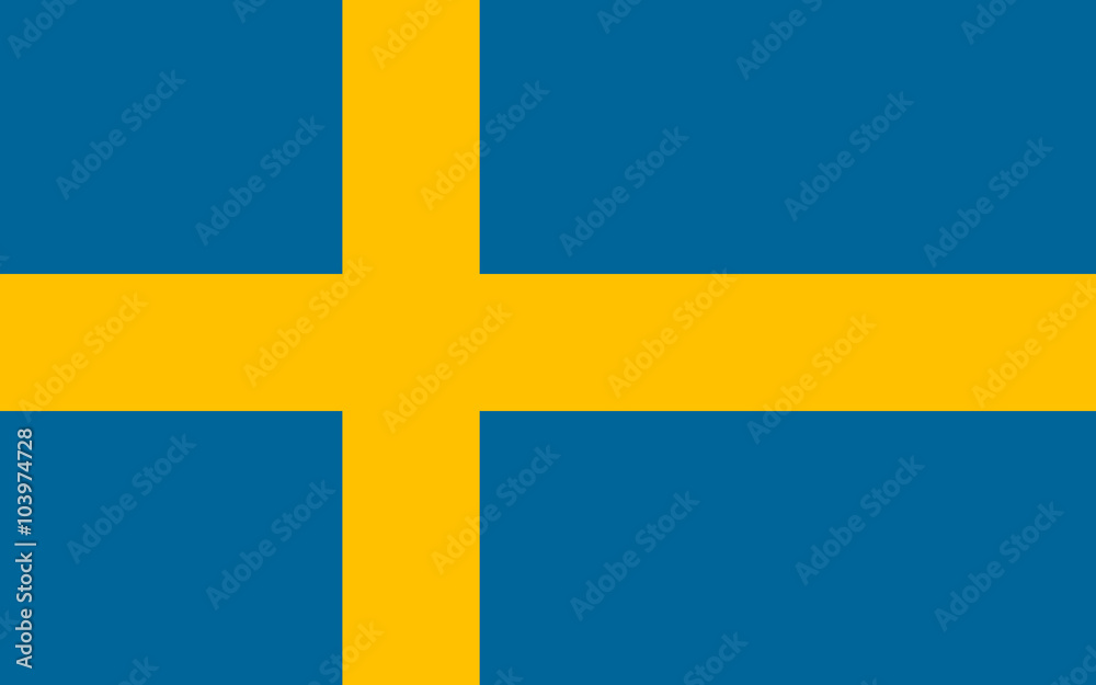Obraz premium Vector of Swedish flag.