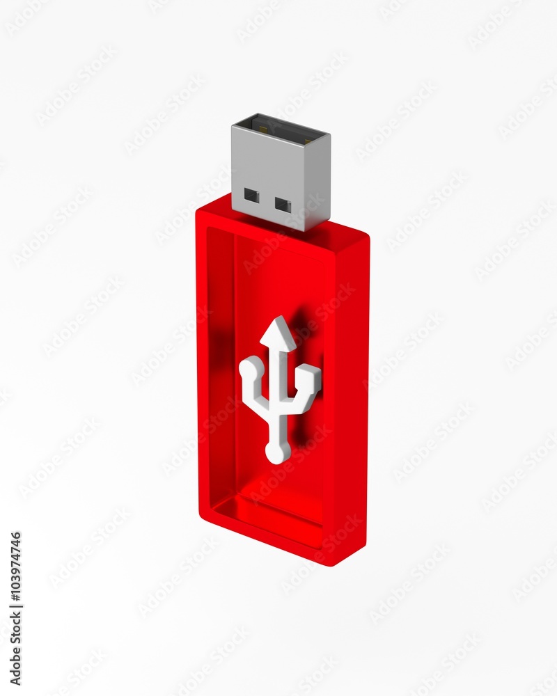 USB stick on white backround USB stick on white backround