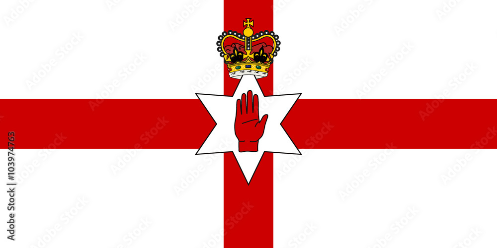 Naklejka premium Vector of Northern Ireland flag.