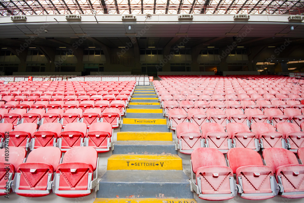 Naklejka premium chairs on the stadium