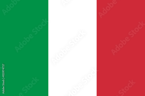 Vector of Italian flag. photo