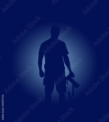 Εκτύπωση καμβά Vector background with silhouette of photographer