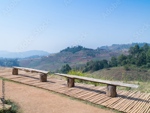 Landscape of Mon Cham hill ridge - Chiangmai,Thailand