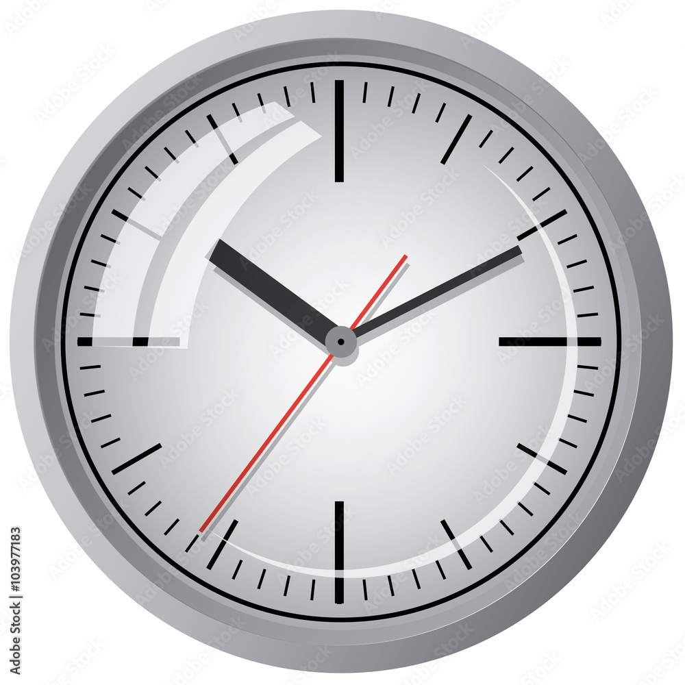 Wall mounted digital clock. Vector illustration. Wall mounted digital clock. Vector illustration.
