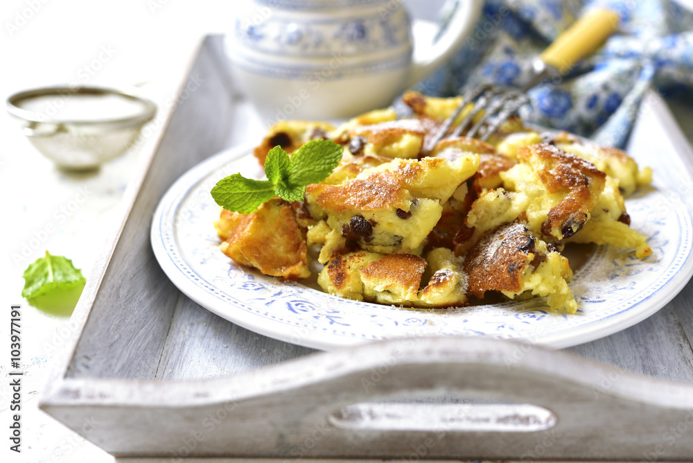 Kaiserschmarrn - traditional austrian pancake dessert.