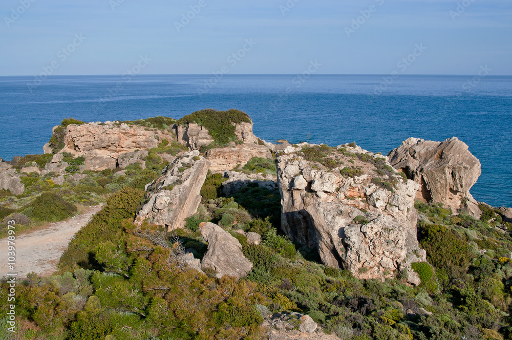 Rocky cliff seaside