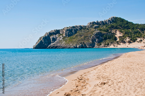 Beautiful beach at Rhodes island © Lookinout