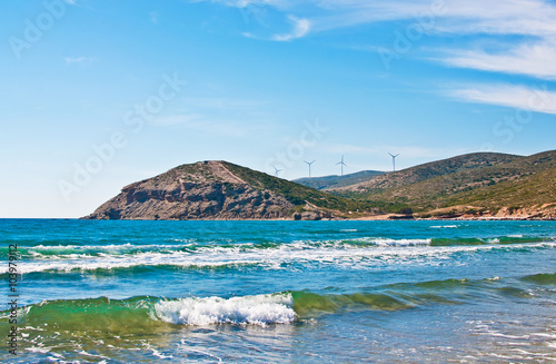Beautiful beach at Rhodes island