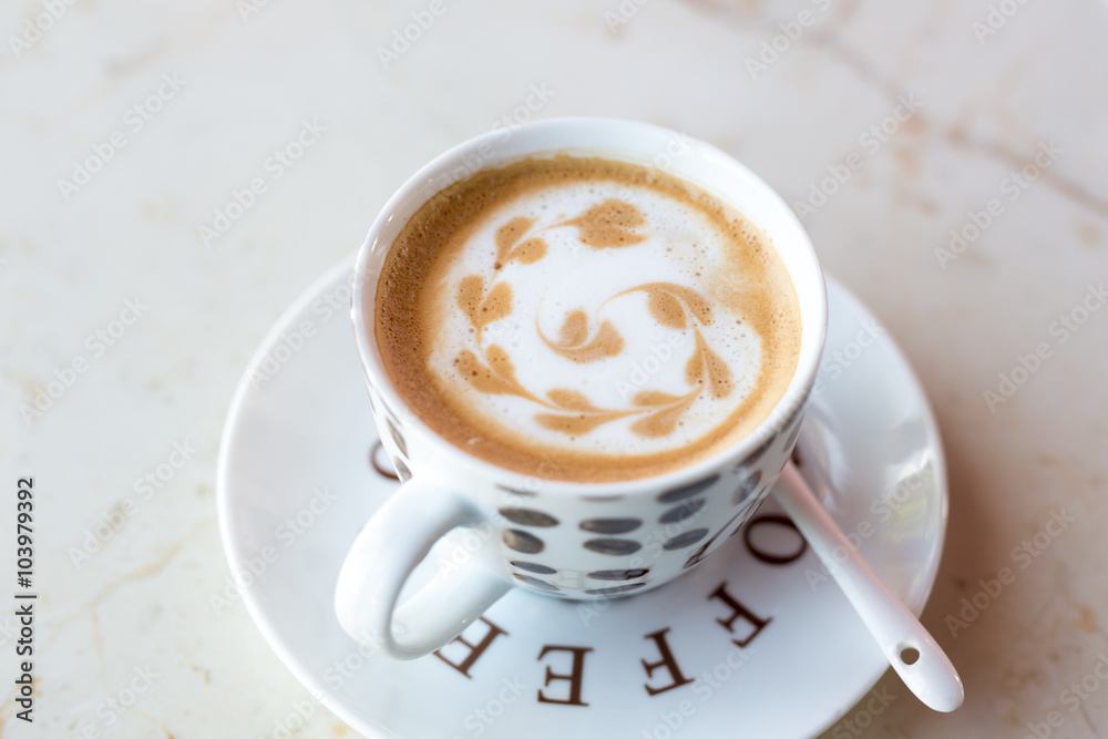 Obraz premium Latte art hot coffee