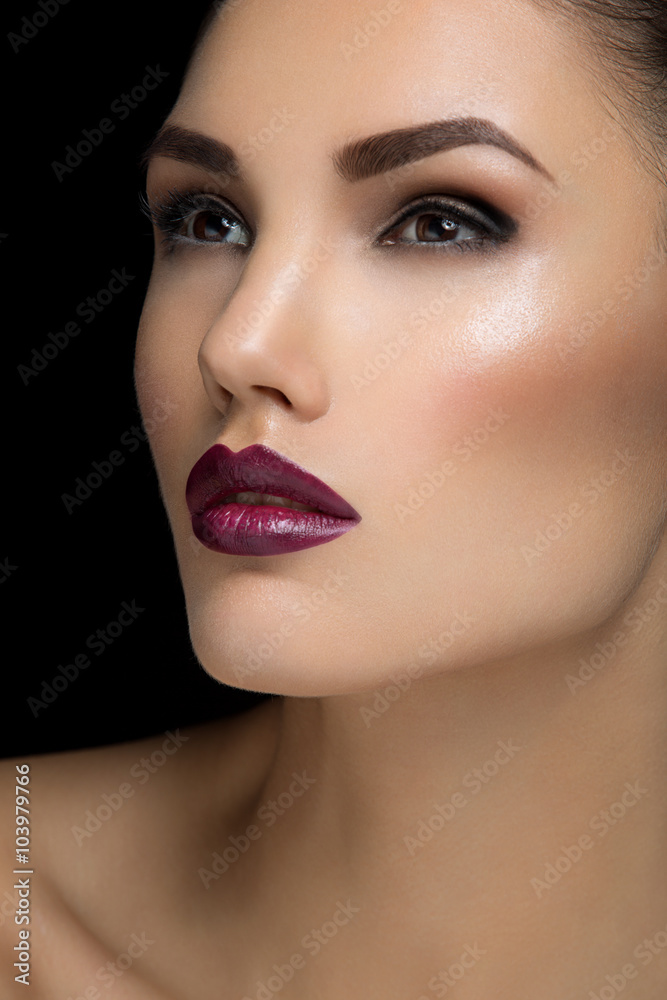 Girl with dark lips Girl with dark lips