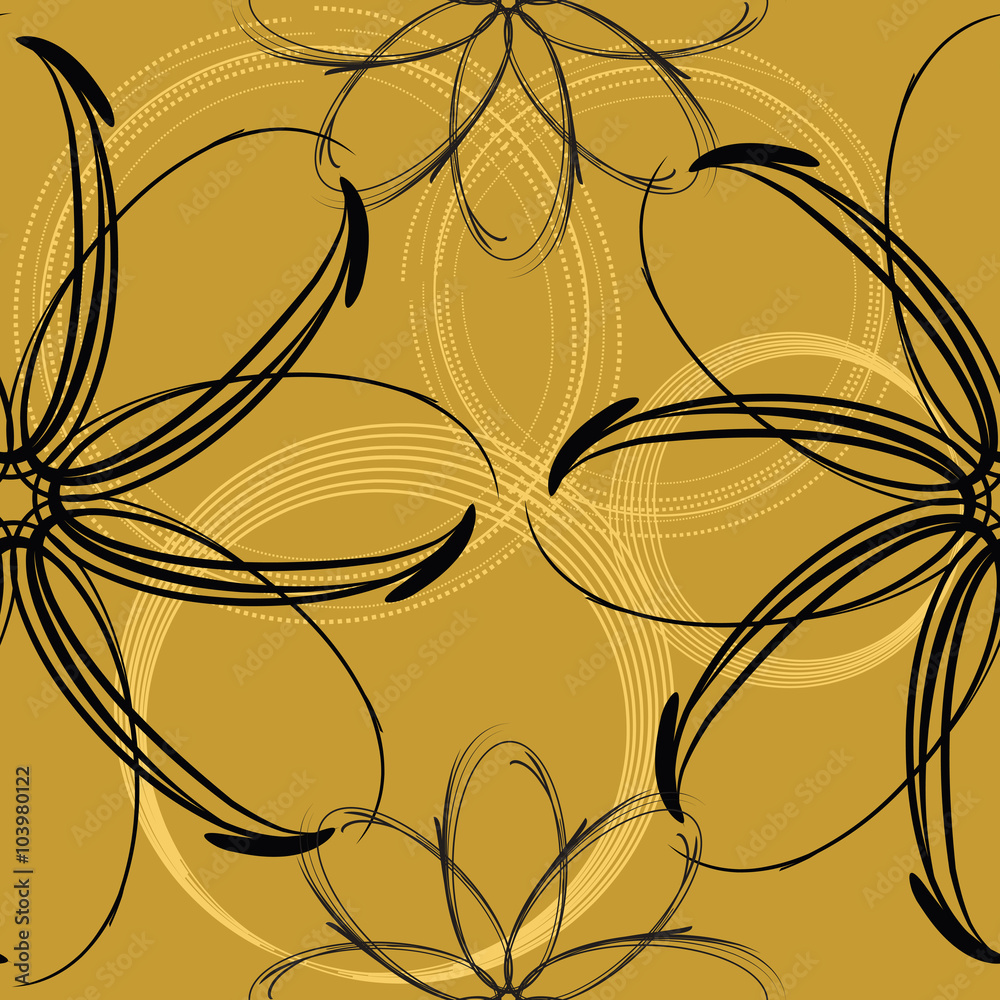 Konstfotografi Flowers seamless pattern.