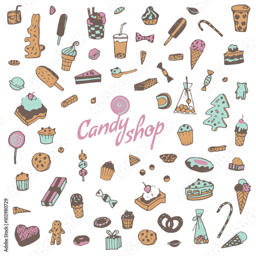 Hand drawn sweets.