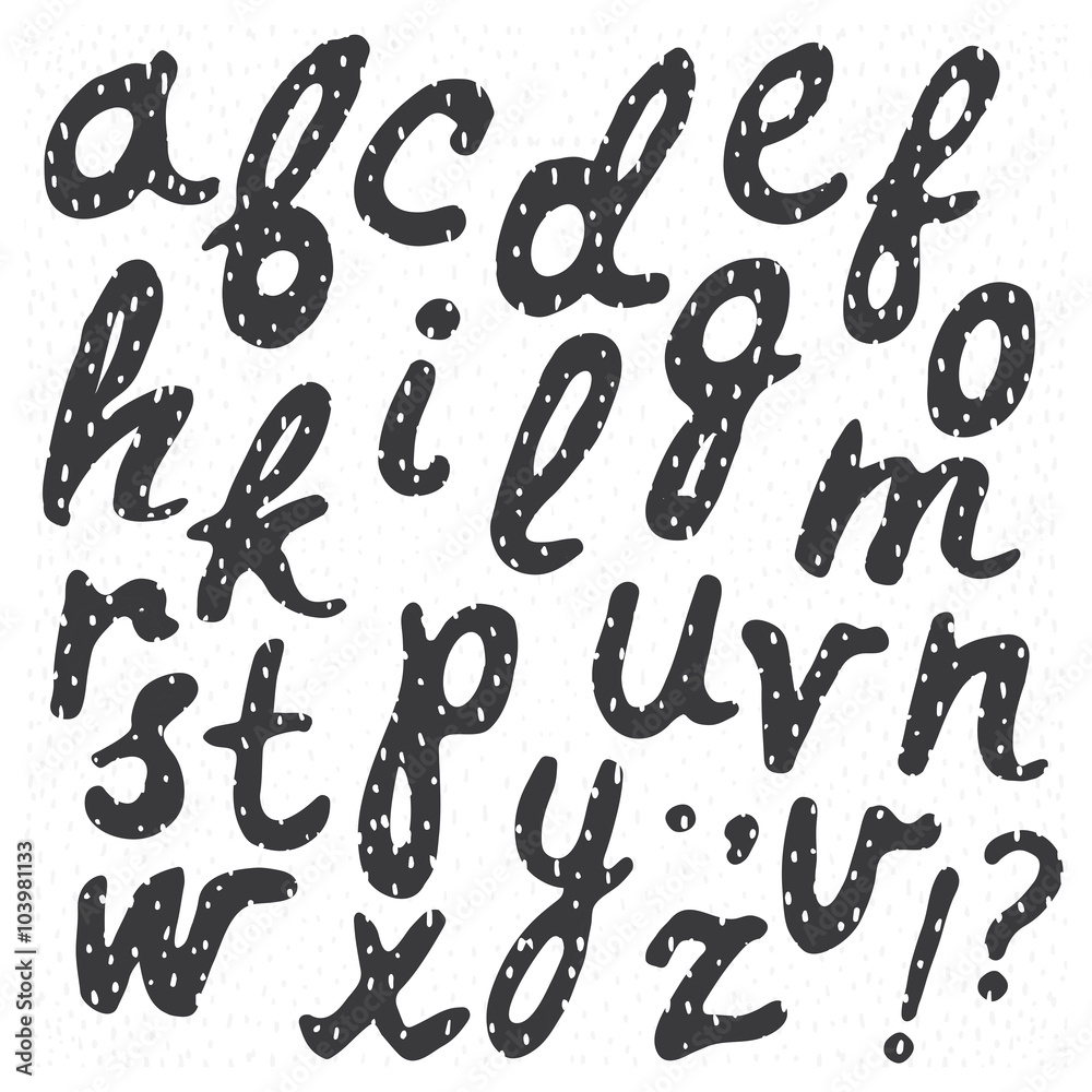 Hand drawn trendy calligraphic font Hand drawn trendy calligraphic font