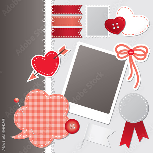 set of scrapbooking elements