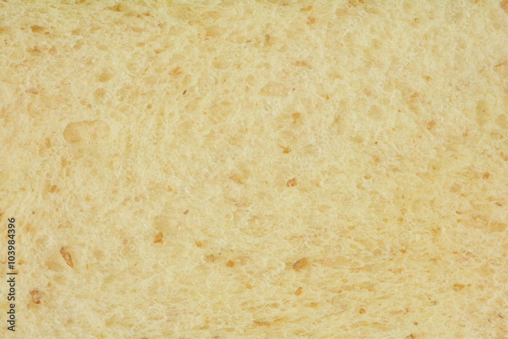 Close up shot of white bread slice