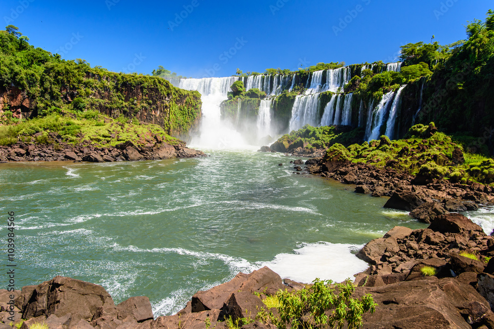 Iguazu falls view from Argentina Iguazu falls view from Argentina