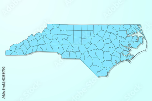 North Carolina blue map on degraded background vector