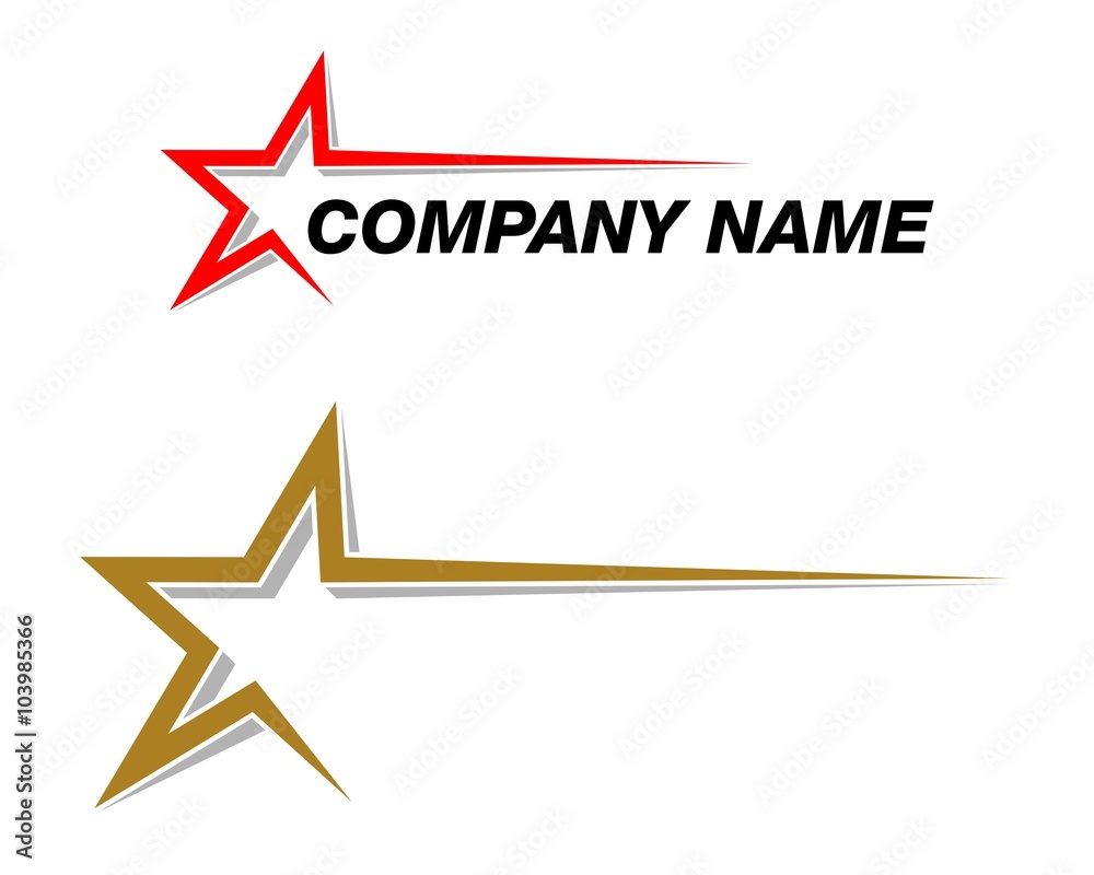 Star Swoosh Logo 2 Stock Vector Adobe Stock