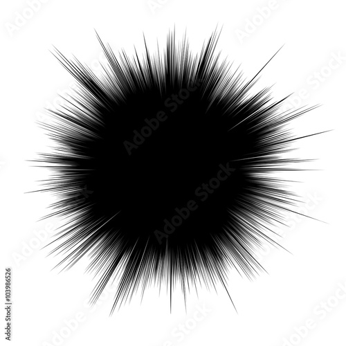 Sun ray or star burst Comic radial lines background Black hole