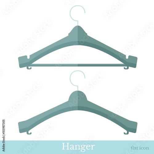 flat two different hangers on white