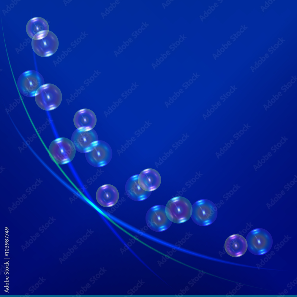 Magic background with bubbles