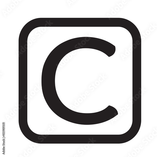 copyright symbol icon Illustration design